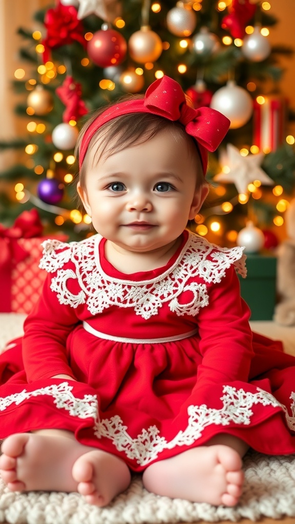 Adorable Christmas Dress for Baby — free download